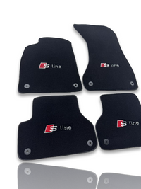 Luxury Carpet Car Floor Mats Compatible With AUDI Models | Fits A1, A2, A3, A4, A5, A6, A7, A8, Q2, Q3, Q4 e-tron, Q5, Q6 e-tron, Q7, Q8, Q8 e-tron, e-tron GT, TT, R8, Allroad, S, RS models | Black Edging