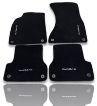 Luxury Carpet Car Floor Mats Compatible With AUDI Models | Fits A1, A2, A3, A4, A5, A6, A7, A8, Q2, Q3, Q4 e-tron, Q5, Q6 e-tron, Q7, Q8, Q8 e-tron, e-tron GT, TT, R8, Allroad, S, RS models | Black Edging