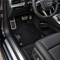Luxuriöse Autofußmatten aus Teppich für Audi | Passend für A1, A3, A4, A5, A6, A7, A8, Q2, Q3, Q4, Q5, Q6, Q7, Q8, e-tron GT, TT, R8, S, RS und mehr | Schwarze Einfassung