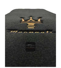 Luxury Carpet Car Floor Mats Compatible With Maserati | Fits Ghibli, Quattroporte, GranTurismo, GranCabrio, Levante, Grecale, MC20, MCPURA, 4200 GT & More | Brown Edging