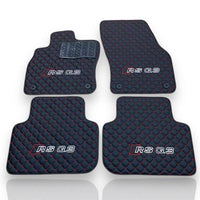 AUDİ Q3 / SQ3 / RSQ3 Leather Premium Luxury Car Floor Mat Set Black And Red Stitch