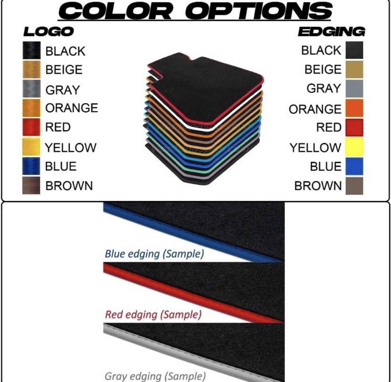 MERCEDES-BENZ Tappetini per auto di lusso | Adatti per modelli serie A-B-C-CL-E-EQ-S-SL-G-GL-ML-MAYBACH-R-AMG | Bordo rosso e logo