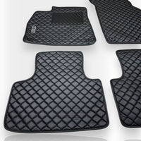 AUDİ Leather Premium Luxury Car Floor Mat Set Black