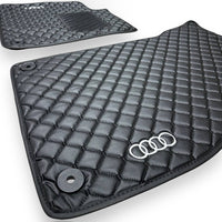 AUDİ Leather Premium Luxury Car Floor Mat Set Black