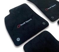 Luxury Carpet Car Floor Mats Compatible With AUDI Models | Fits A1, A2, A3, A4, A5, A6, A7, A8, Q2, Q3, Q4 e-tron, Q5, Q6 e-tron, Q7, Q8, Q8 e-tron, e-tron GT, TT, R8, Allroad, S, RS models | Black Edging