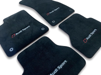 Luxury Carpet Car Floor Mats Compatible With AUDI Models | Fits A1, A2, A3, A4, A5, A6, A7, A8, Q2, Q3, Q4 e-tron, Q5, Q6 e-tron, Q7, Q8, Q8 e-tron, e-tron GT, TT, R8, Allroad, S, RS models | Black Edging