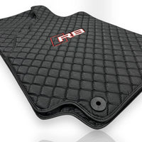 AUDİ R8 Leather Premium Luxury Car Floor Mat Set Black