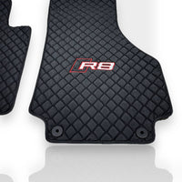 AUDİ R8 Leather Premium Luxury Car Floor Mat Set Black