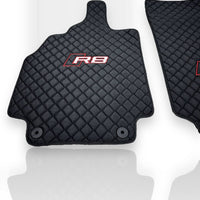 AUDİ R8 Leather Premium Luxury Car Floor Mat Set Black