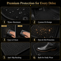 Luxury Carpet Car Floor Mats Compatible With AUDI Models | Fits A1, A2, A3, A4, A5, A6, A7, A8, Q2, Q3, Q4 e-tron, Q5, Q6 e-tron, Q7, Q8, Q8 e-tron, e-tron GT, TT, R8, Allroad, S, RS models | Black Edging