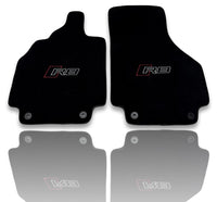 Tapis de sol de voiture en moquette de luxe compatibles avec Audi | Conviennent aux modèles R8 | Sur mesure, logo brodé et fabriqués à la commande | Bordure noire