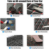 AUDİ A3 / S3 / RS3 Leather Premium Luxury Car Floor Mat Set Black And Red Stitch