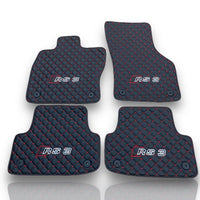 Pour les modèles AUDİ A3 / S3 / RS3 tapis de voiture en cuir tapis de sol de voiture personnalisés de luxe doublures