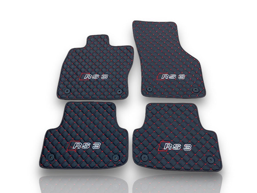 Pour les modèles AUDİ A3 / S3 / RS3 tapis de voiture en cuir tapis de sol de voiture personnalisés de luxe doublures