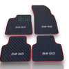 AUDİ Q8 / SQ / RSQ8 2018 And Later Leather Premium Luxury Car Floor Mat Set Black And Red Stitch