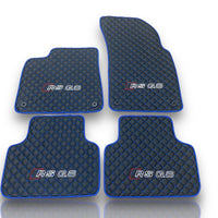 AUDİ Q8 / SQ / RSQ8 2018 And Later Leather Premium Luxury Car Floor Mat Set Black And Blue Stitch