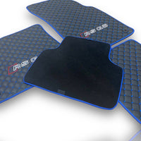 AUDİ Q8 / SQ / RSQ8 2018 And Later Leather Premium Luxury Car Floor Mat Set Black And Blue Stitch