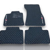 AUDİ e-tron GT 2020 + Leather Premium Luxury Car Floor Mat Set Black And White Stitch