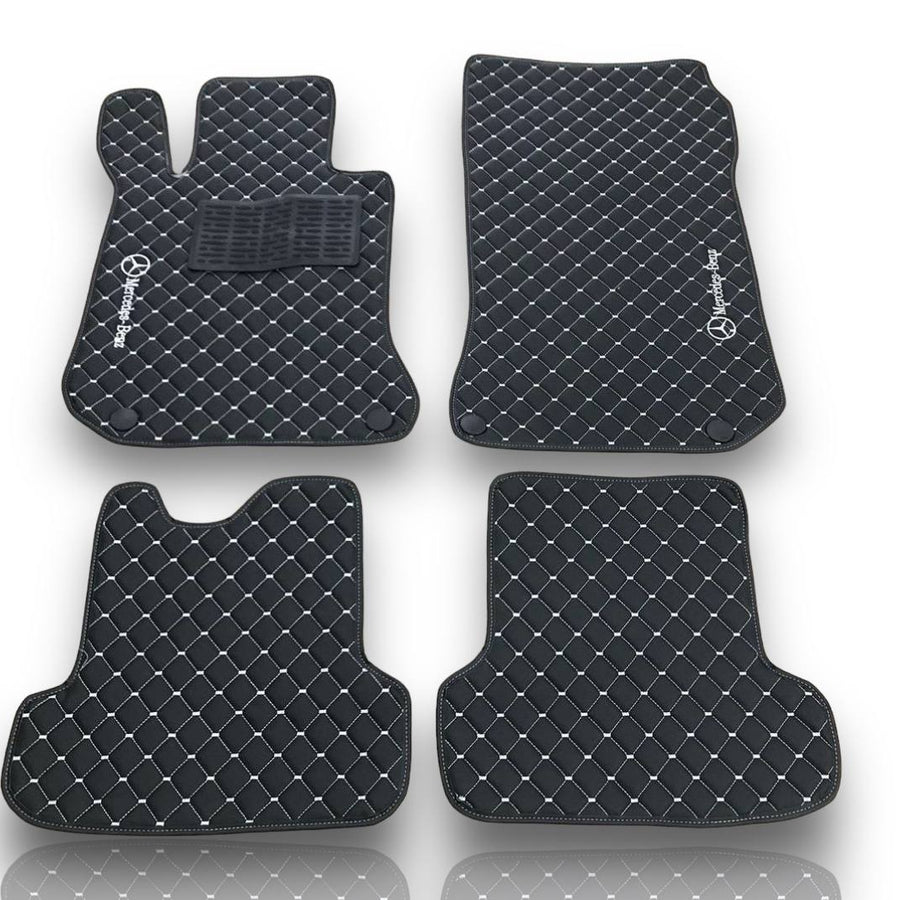 Pour MERCEDES-BENZ tous les modèles tapis de voiture en cuir tapis de sol de luxe sur mesure doublures