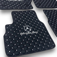 Pour MERCEDES-BENZ tous les modèles tapis de voiture en cuir tapis de sol de luxe sur mesure doublures