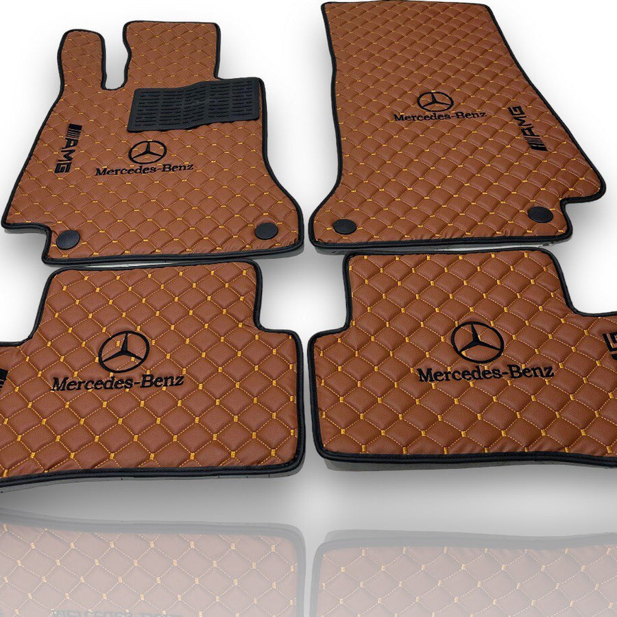 For MERCEDES-BENZ All Models Leather Car Mats Luxury Custom Floor Carpet Mats Liners