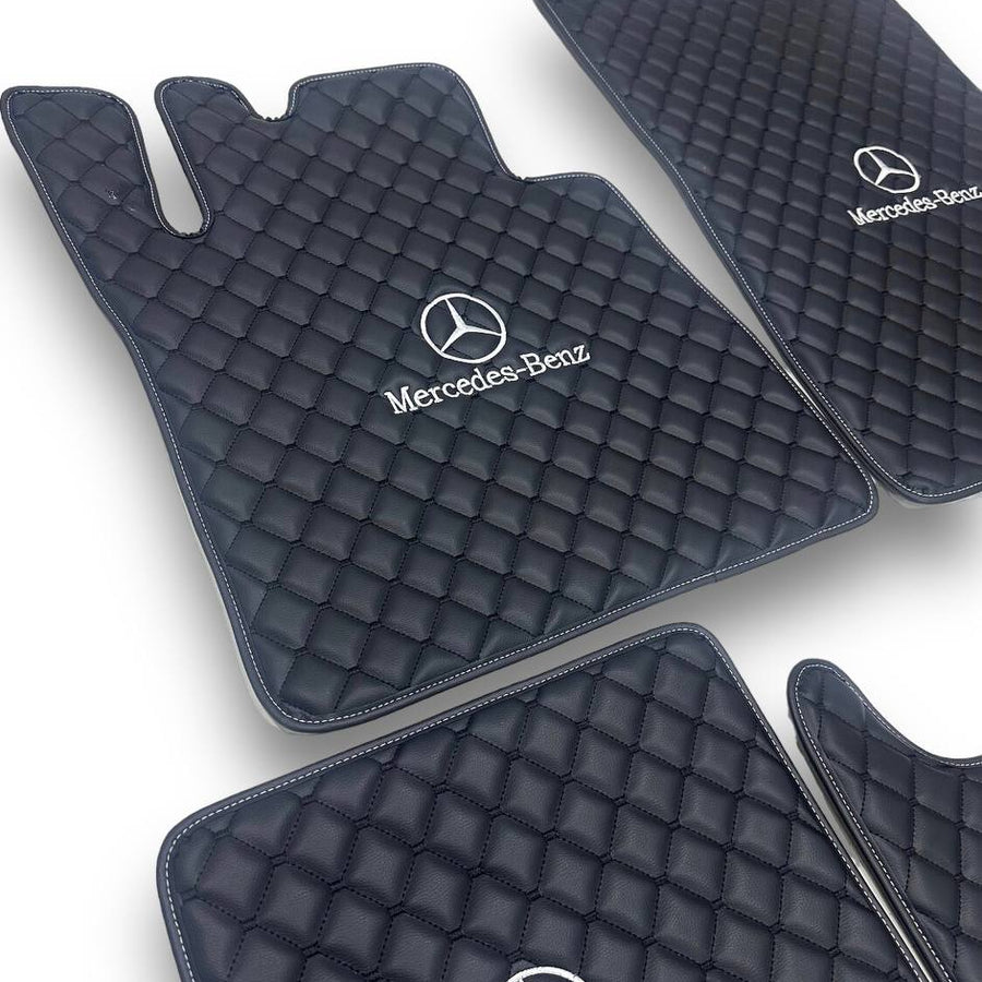 For MERCEDES-BENZ All Models Leather Car Mats Luxury Custom Floor Carpet Mats Liners