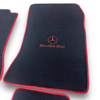 MERCEDES-BENZ Carpet Premium Luxury Car Floor Mat Set Black And Red