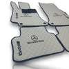 MERCEDES-BENZ Leather Premium Luxury Car Floor Mat Set Beige